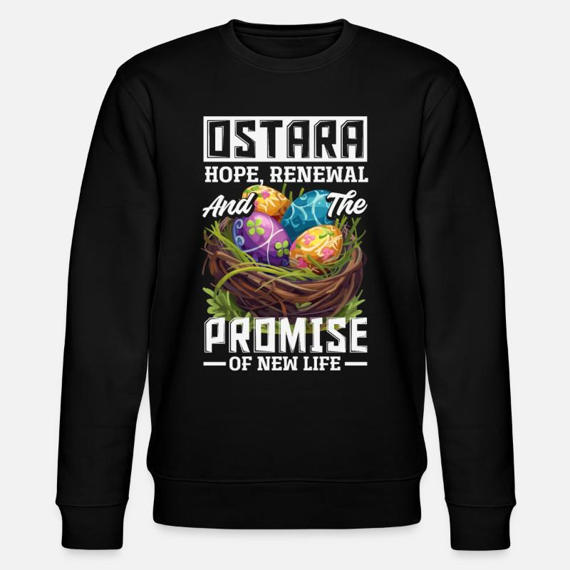 Easter Eostre Pagan Spring - Stanley/Stella CHANGER Unisex Organic Sweatshirt - black