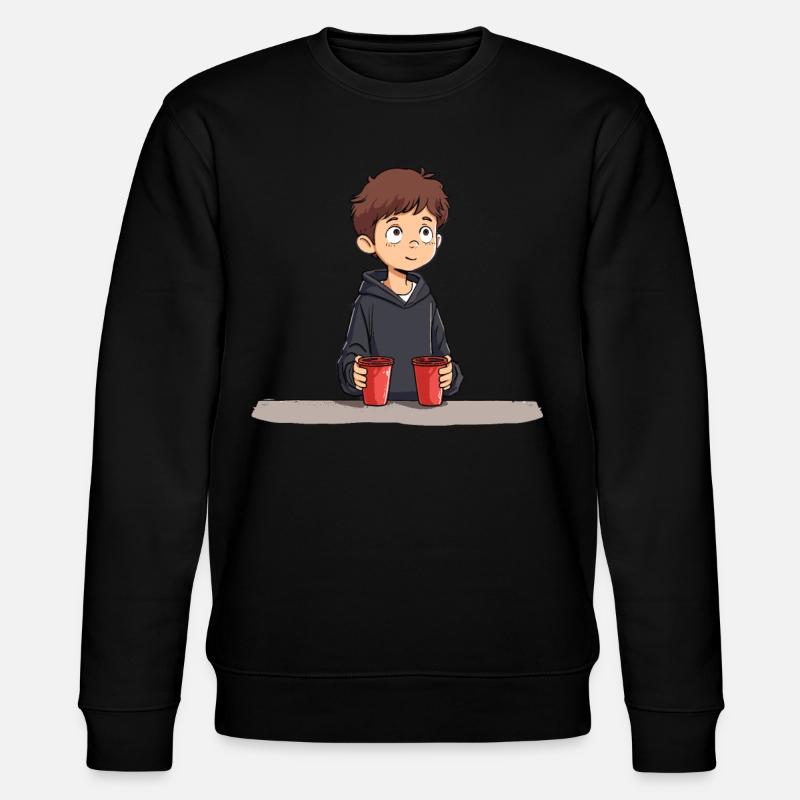Stapeln Von Bechern Speed Stacker - Stanley/Stella Unisex Bio-Sweatshirt CHANGER - Schwarz
