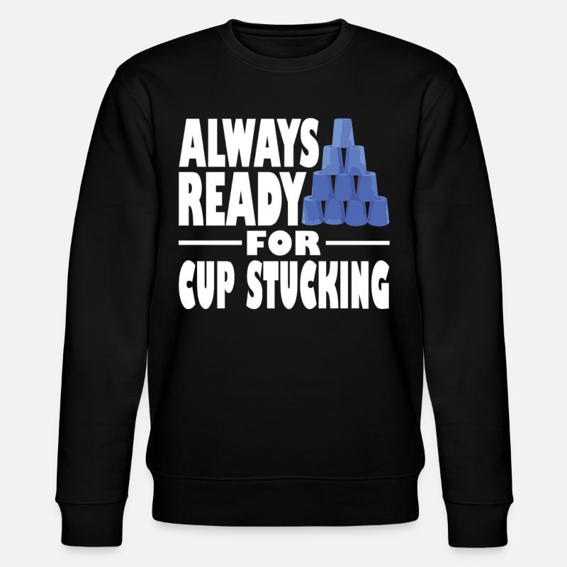 Stapeln Von Bechern Speed Stacker - Stanley/Stella Unisex Bio-Sweatshirt CHANGER  - Schwarz