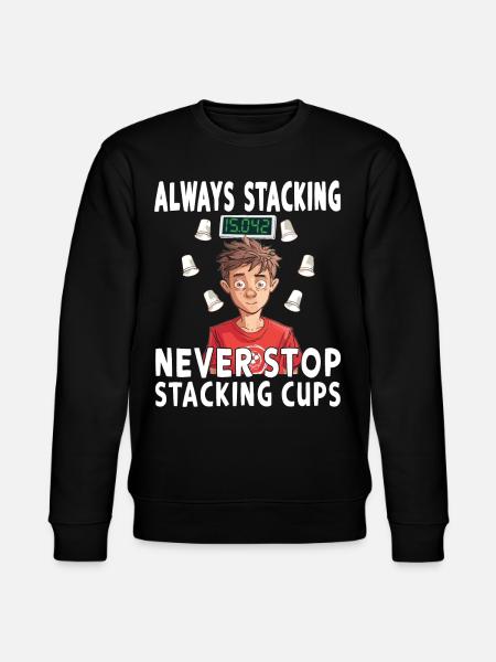 Stacking Cups Speed Stacker - Stanley/Stella CHANGER Unisex Organic Sweatshirt - black