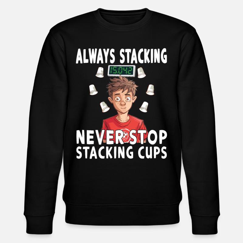 Stacking Cups Speed Stacker - Stanley/Stella CHANGER Unisex Organic Sweatshirt - black