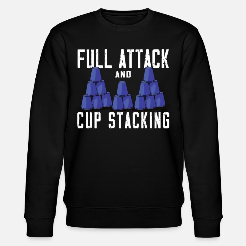 Stapeln Von Bechern Speed Stacker - Stanley/Stella Unisex Bio-Sweatshirt CHANGER  - Schwarz