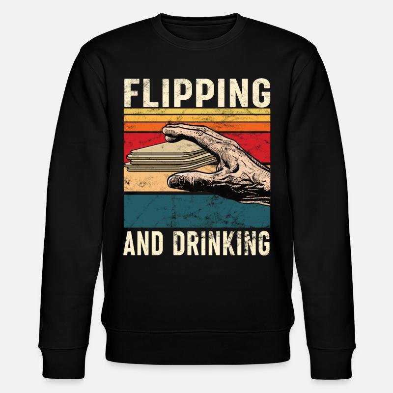 Coasters Flip Over Game - Stanley/Stella CHANGER Unisex Organic Sweatshirt - black