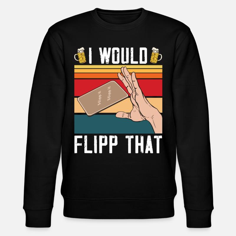 Coasters Flip Over Game - Stanley/Stella CHANGER Unisex Organic Sweatshirt - black