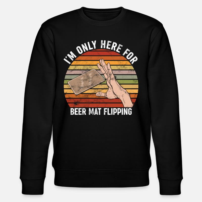 Coasters Flip Over Game - Stanley/Stella CHANGER Unisex Organic Sweatshirt - black