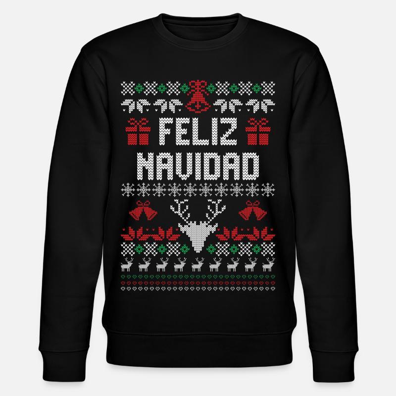 Feliz Navidad - Stanley/Stella CHANGER Unisex Organic Sweatshirt - black