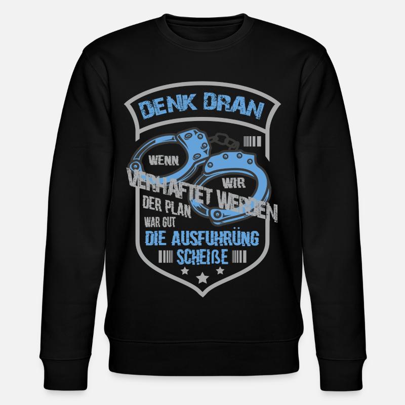 Lustige Gauner Spruch - Stanley/Stella Unisex Bio-Sweatshirt CHANGER  - Schwarz