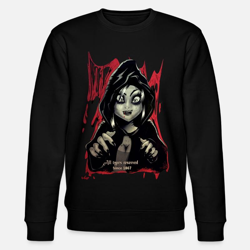 2 Vampire - Stanley/Stella Unisex Bio-Sweatshirt CHANGER  - Schwarz