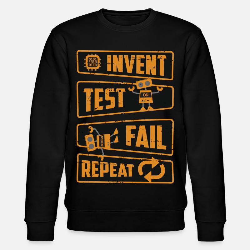 Inventer Test Fail Repeat - Sweat bio CHANGER Stanley/Stella Unisexe - noir