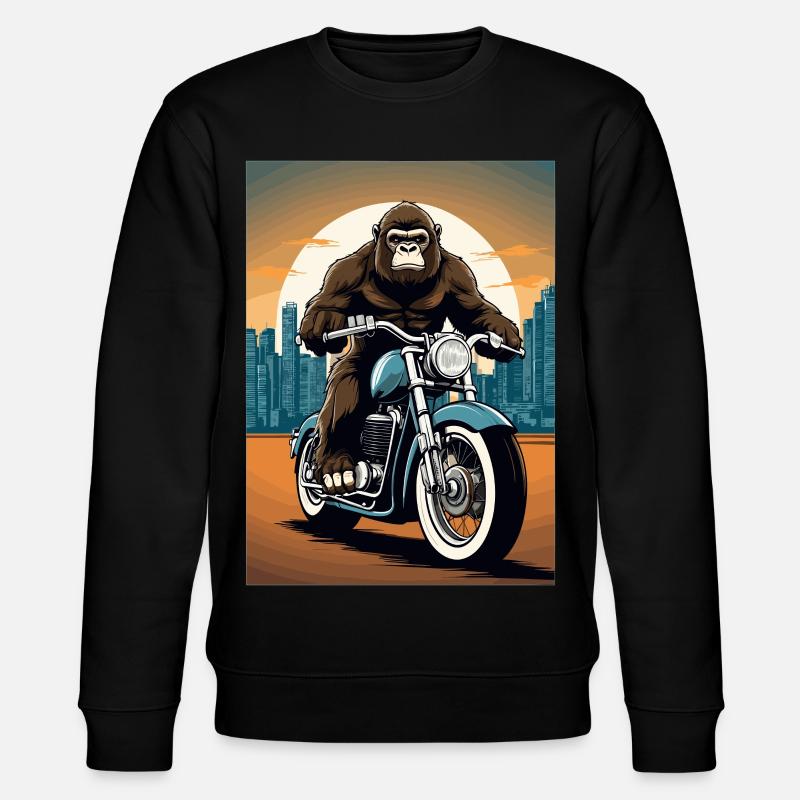 Gorilla Biker - Stanley/Stella Unisex Bio-Sweatshirt CHANGER  - Schwarz