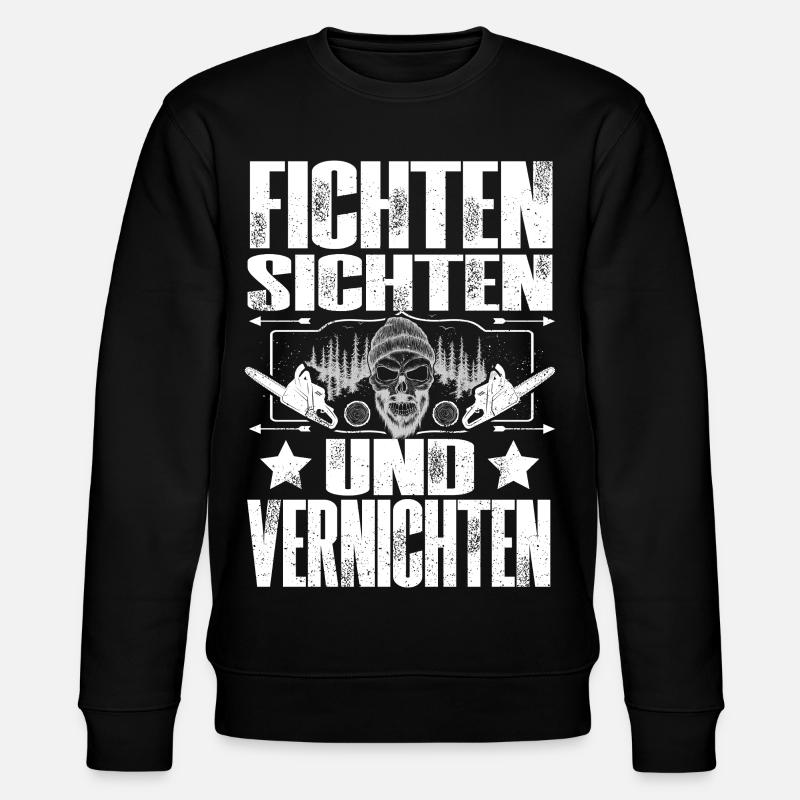 Holzfäller - Stanley/Stella Unisex Bio-Sweatshirt CHANGER  - Schwarz