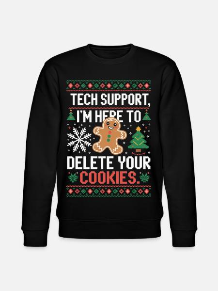 Tech Support Cookie Spruch - Stanley/Stella Unisex Bio-Sweatshirt CHANGER - Schwarz