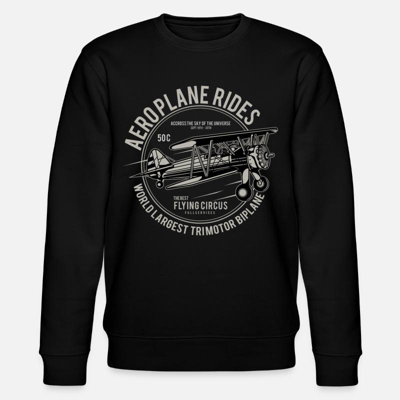 Aeroplane Rides - Stanley/Stella CHANGER Unisex Organic Sweatshirt - black
