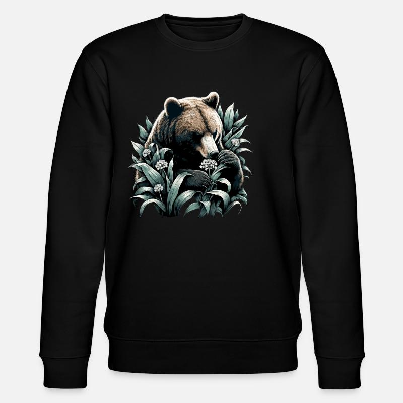 Cadeau Bear Eats Wild Garlic - Sweat bio CHANGER Stanley/Stella Unisexe - noir