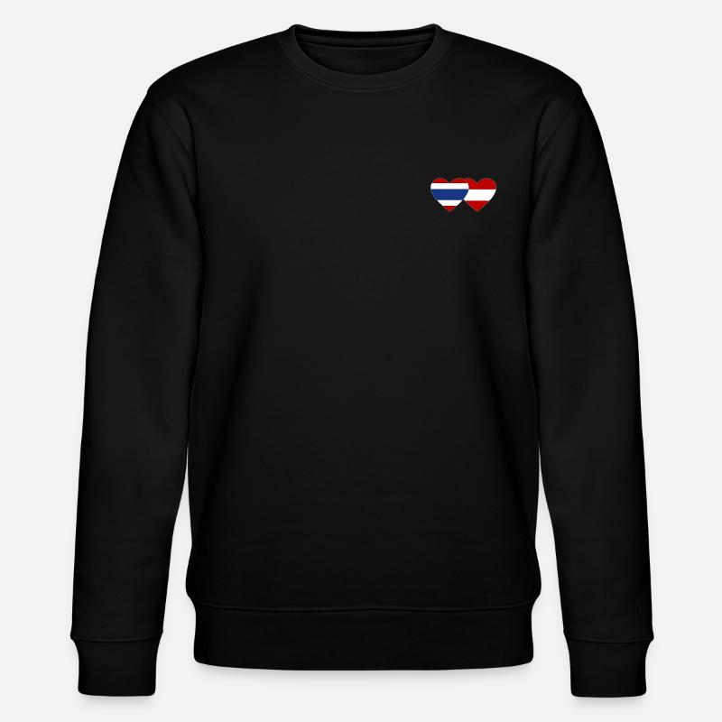 Thaïlande Autriche Drapeau Coeur - Sweat bio CHANGER Stanley/Stella Unisexe - noir