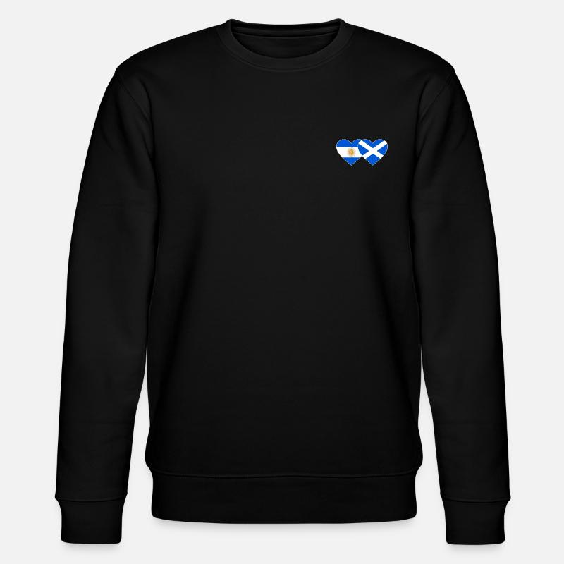 Argentine Ecosse Drapeau Coeur - Sweat bio CHANGER Stanley/Stella Unisexe - noir