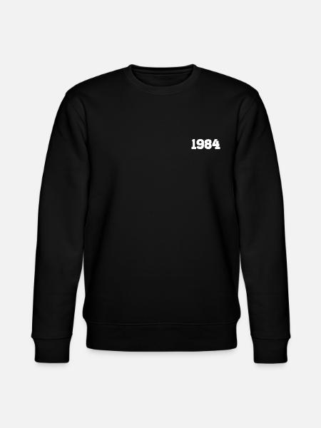 Year 1984 white - Stanley/Stella CHANGER Unisex Organic Sweatshirt - black