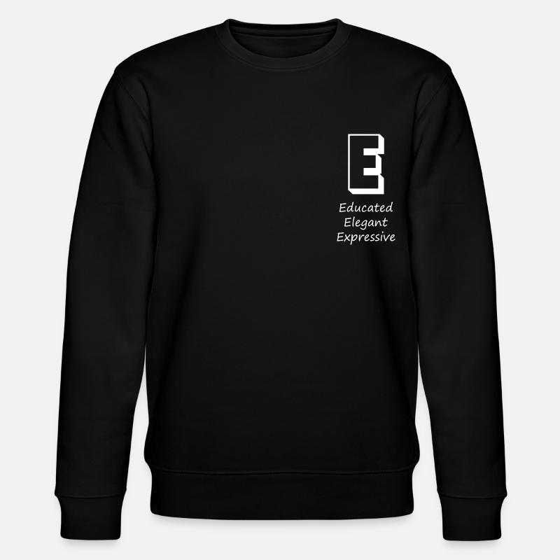 Buchstabe & Zeichen (E) - Stanley/Stella Unisex Bio-Sweatshirt CHANGER  - Schwarz