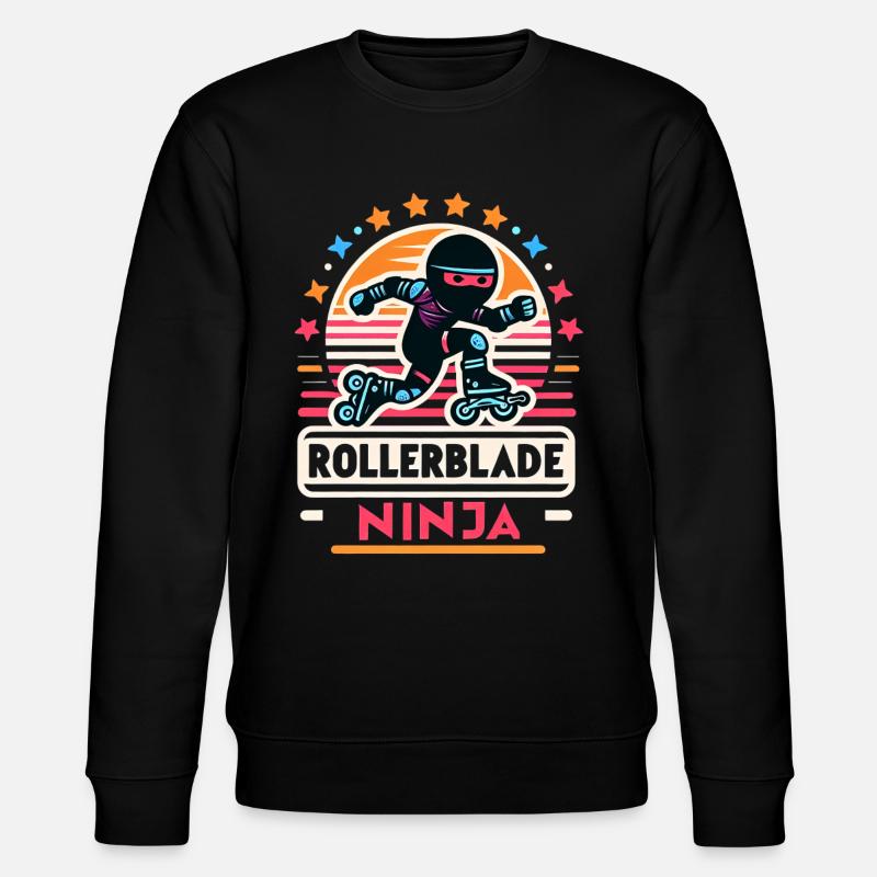 Rollerblade Ninja 7 - Stanley/Stella CHANGER Unisex Organic Sweatshirt - black