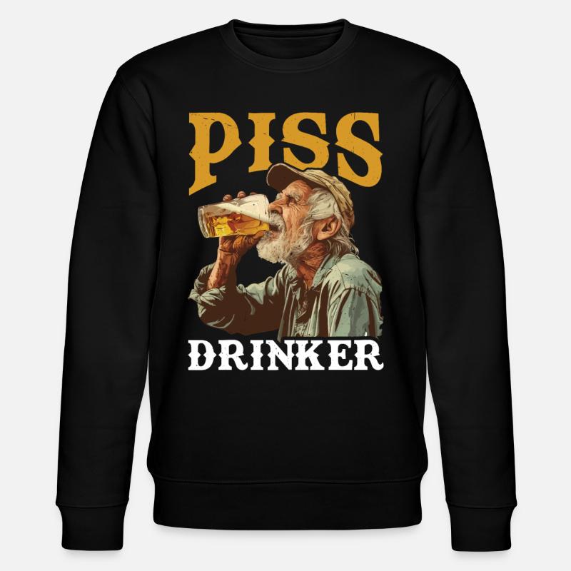 Piss Drinker 43 - Stanley/Stella Unisex Bio-Sweatshirt CHANGER  - Schwarz