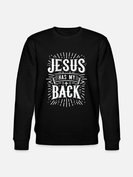 Jesus Has My Back 31 - Stanley/Stella CHANGER Unisex Organic Sweatshirt - black