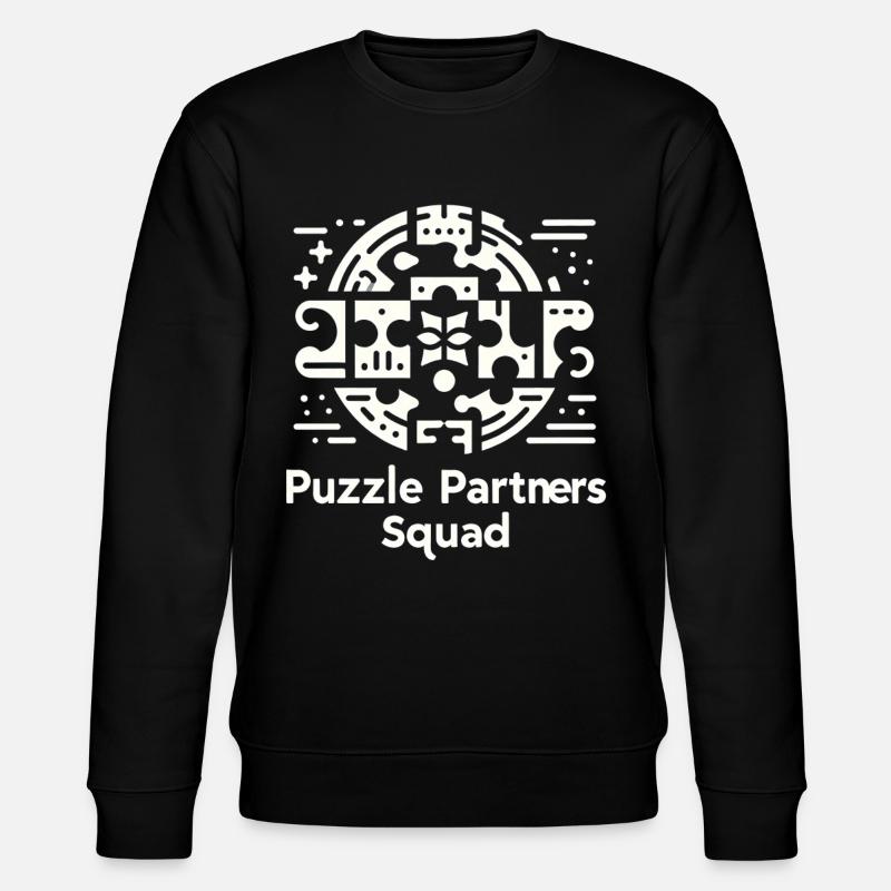 Puzzle Partners Squad - Stanley/Stella CHANGER Unisex Organic Sweatshirt - black