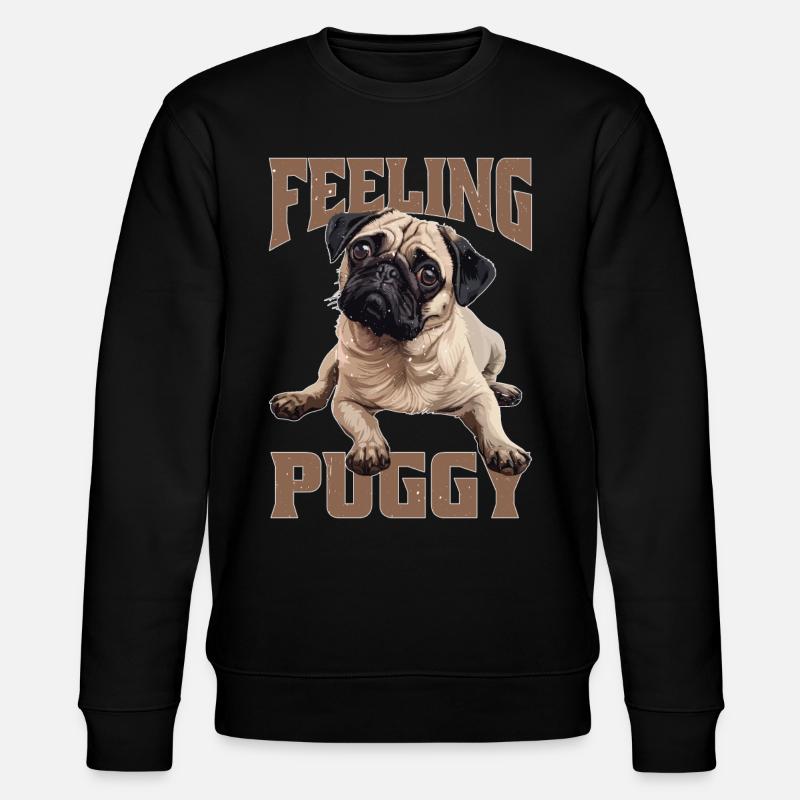 Feeling Puggy - Stanley/Stella Unisex Bio-Sweatshirt CHANGER  - Schwarz
