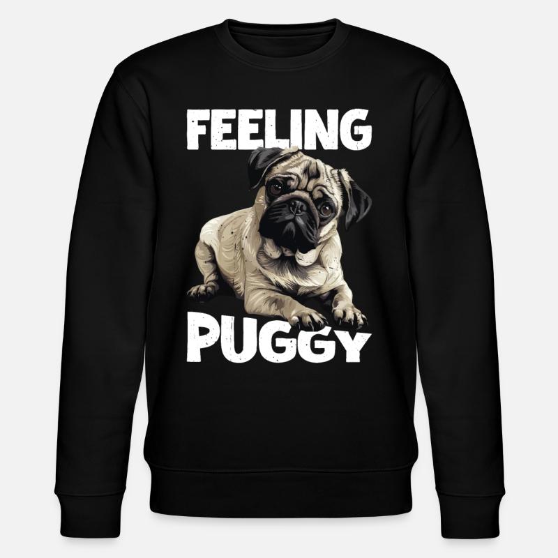 Feeling Puggy 2 - Stanley/Stella CHANGER Unisex Organic Sweatshirt - black
