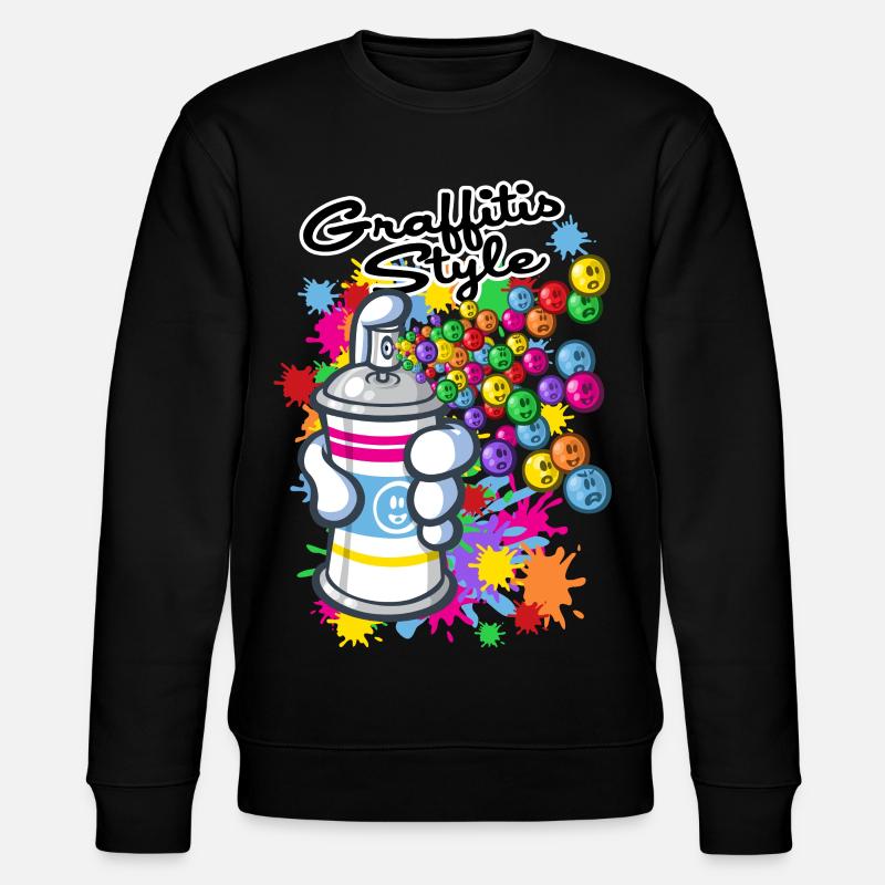Graffitis cartoon style - Sweat bio CHANGER Stanley/Stella Unisexe - noir