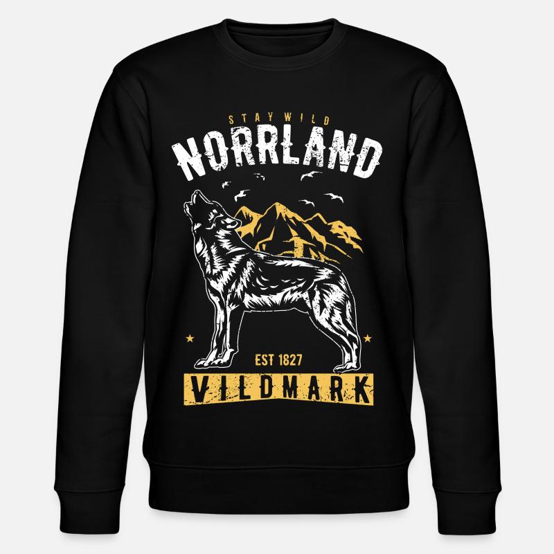 Stay Wild Norrland Vildmark - Sweat bio CHANGER Stanley/Stella Unisexe - noir