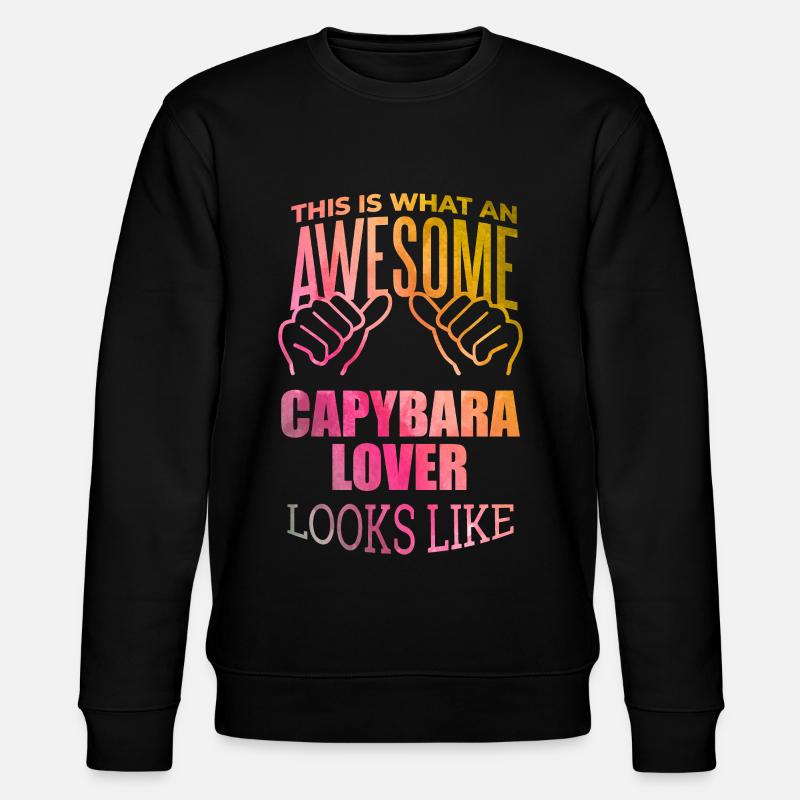 Capybara - Stanley/Stella Unisex Bio-Sweatshirt CHANGER  - Schwarz