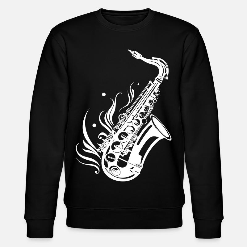 Saxophone Sketch - Stanley/Stella CHANGER Unisex Organic Sweatshirt - black