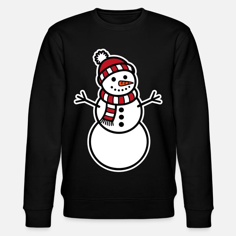 Schneemann - Stanley/Stella Unisex Bio-Sweatshirt CHANGER  - Schwarz