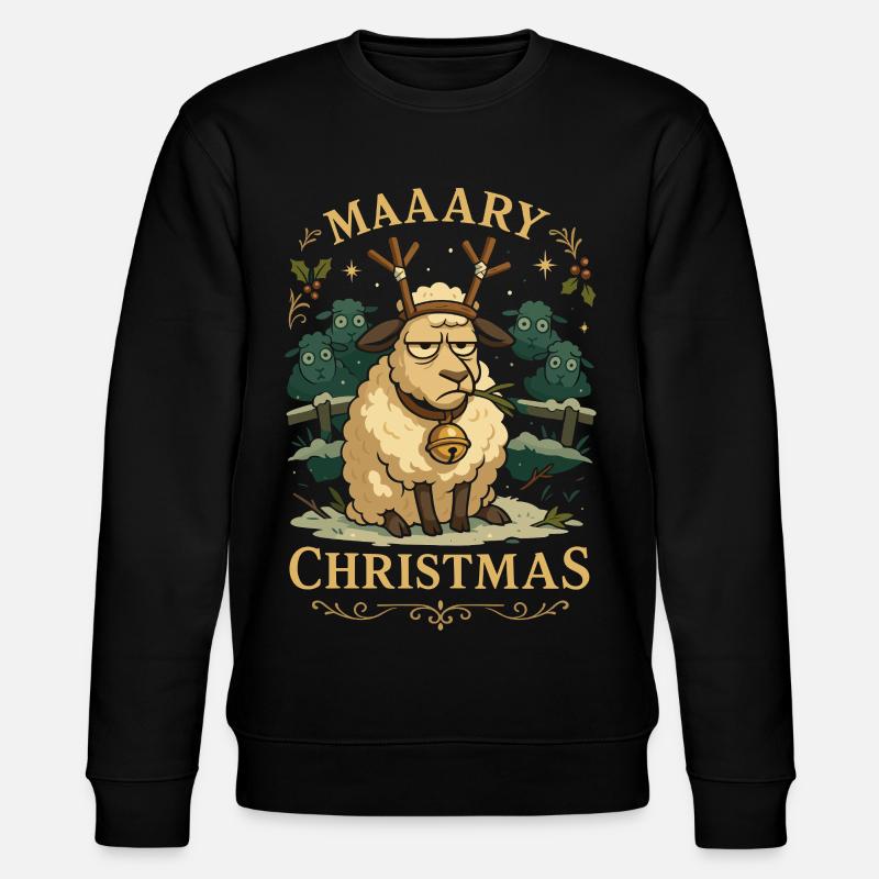 Moutons de Noël maaary - Sweat bio CHANGER Stanley/Stella Unisexe - noir