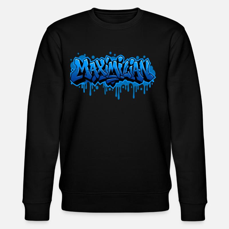 Graffiti MAXIMILIAN Name Geschenk Ideal Printabl - Stanley/Stella Unisex Bio-Sweatshirt CHANGER  - Schwarz