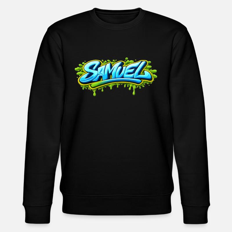GRAFFITI-NAME SAMUEL FÜR PERFEKTES GESCHENK DRUCKBAR - Stanley/Stella Unisex Bio-Sweatshirt CHANGER  - Schwarz