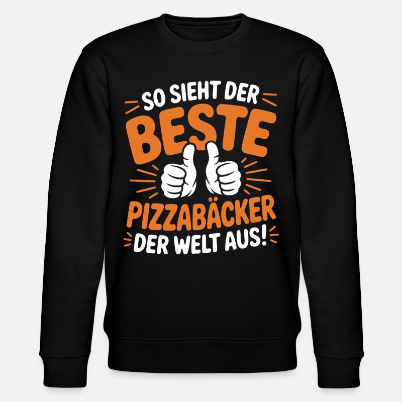 Pizzabäcker Geschenkidee - Stanley/Stella Unisex Bio-Sweatshirt CHANGER  - Schwarz