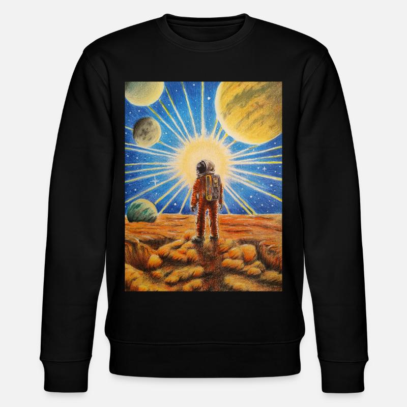 Astronaut on Mars - Stanley/Stella CHANGER Unisex Organic Sweatshirt - black