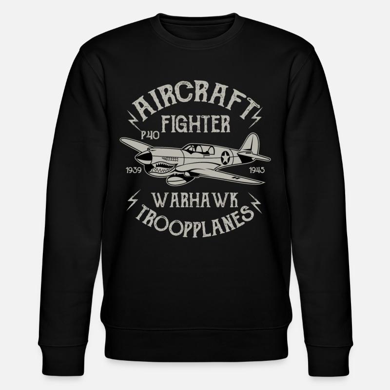 Warhawk Fighter - Stanley/Stella Unisex Bio-Sweatshirt CHANGER  - Schwarz