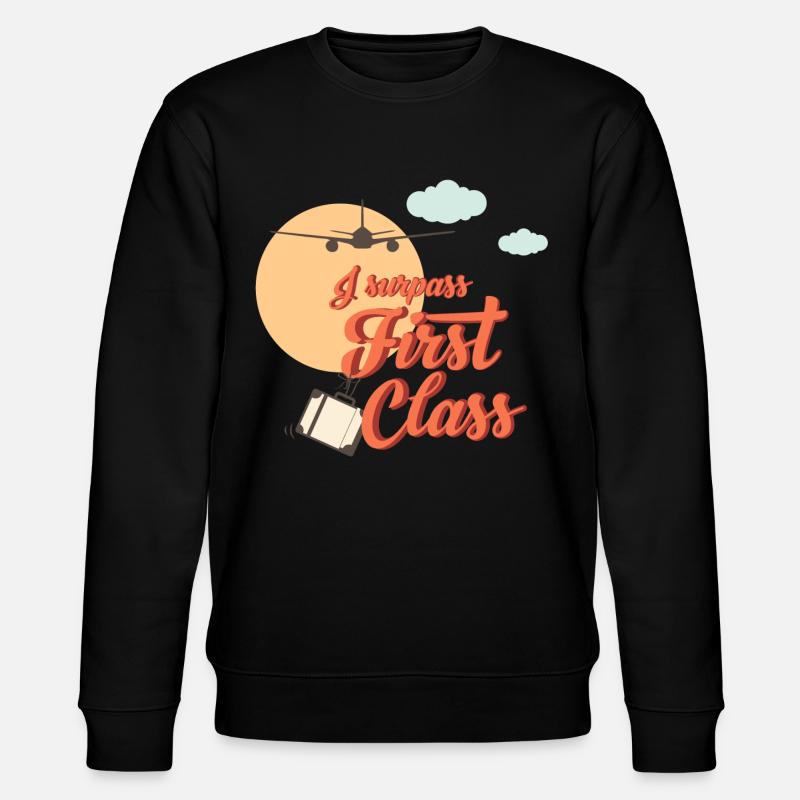 I surpass First Class - Stanley/Stella CHANGER Unisex Organic Sweatshirt - black