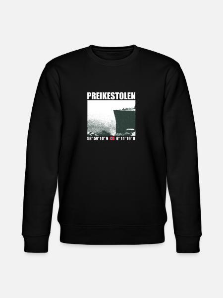 Preikestolen - Norge Semesterresegåva - Ekologisk sweatshirt CHANGER unisex från Stanley/Stella - svart