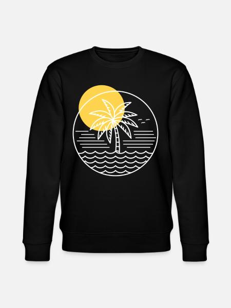Palm Tree Circle - Stanley/Stella CHANGER Unisex Organic Sweatshirt - black