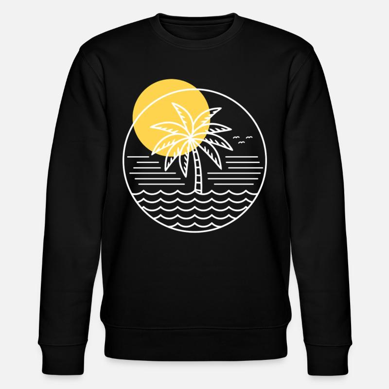 Palm Tree Circle - Stanley/Stella CHANGER Unisex Organic Sweatshirt - black