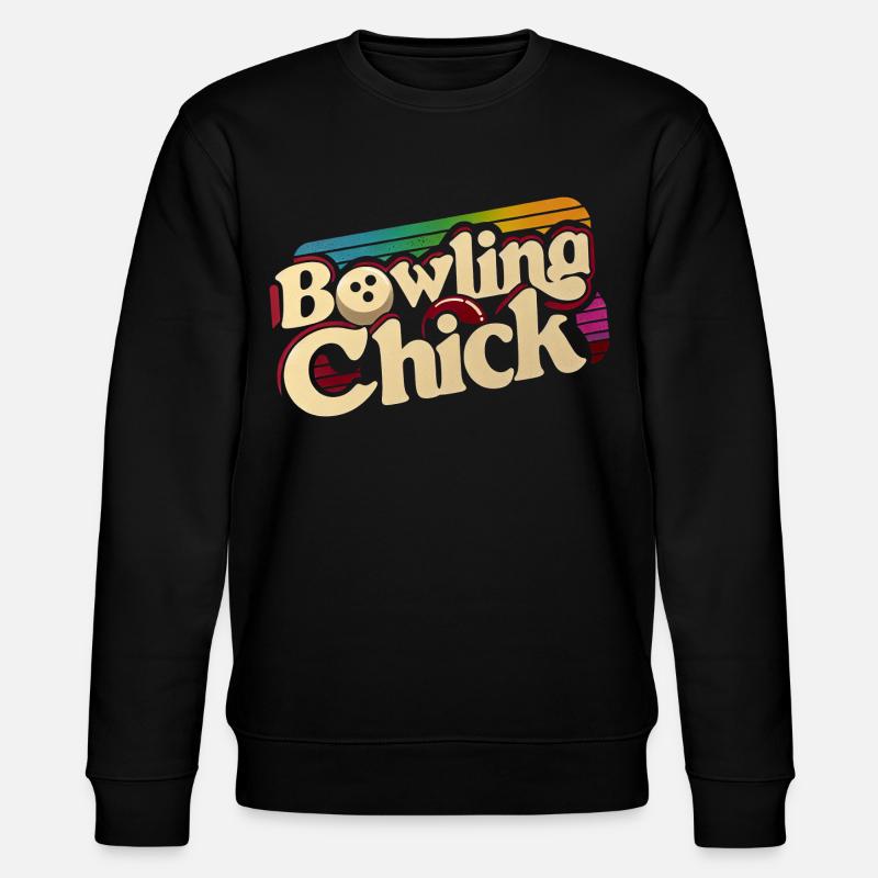 Bowling Chick 18 - Stanley/Stella Unisex Bio-Sweatshirt CHANGER  - Schwarz