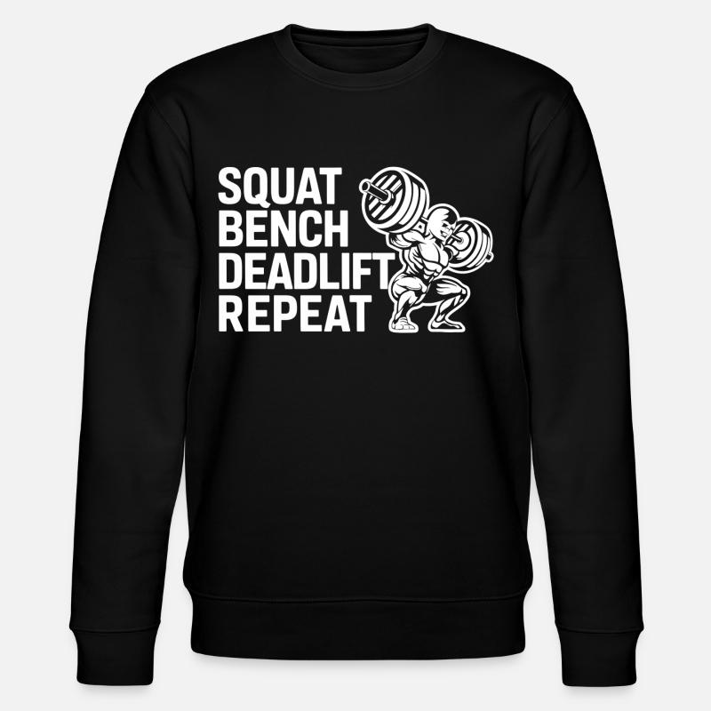 Squat Bench Deadlift Repeat 8 - Stanley/Stella Unisex Bio-Sweatshirt CHANGER - Schwarz