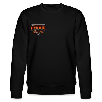 Hybrid Strength & Fitness Apparel - Stanley/Stella CHANGER Unisex Organic Sweatshirt - black - Front - Nik (191cm) & Marisol (170cm)