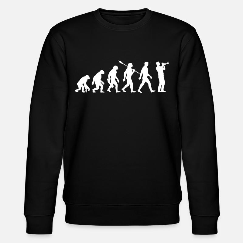 Evolution - Trompete - Musiker - Blasinstrument - Stanley/Stella Unisex Bio-Sweatshirt CHANGER - Schwarz