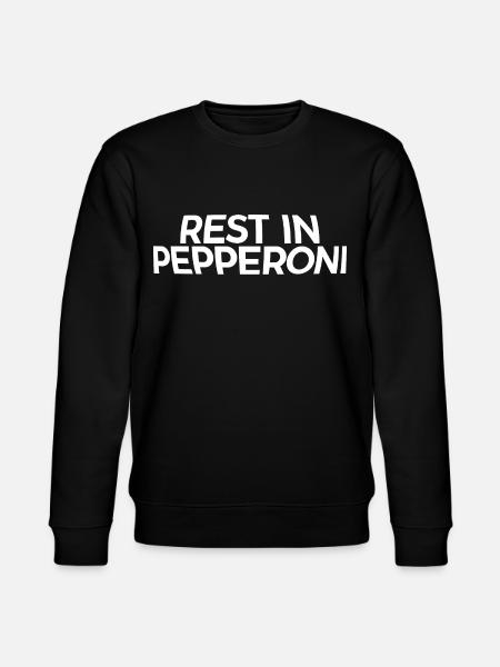 Rest In Pepperoni - Stanley/Stella Unisex Bio-Sweatshirt CHANGER  - Schwarz