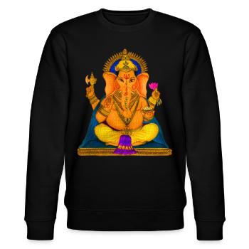 Ganesha - Sweat bio CHANGER Stanley/Stella Unisexe - noir - Devant - Nik (191cm) & Marisol (170cm)