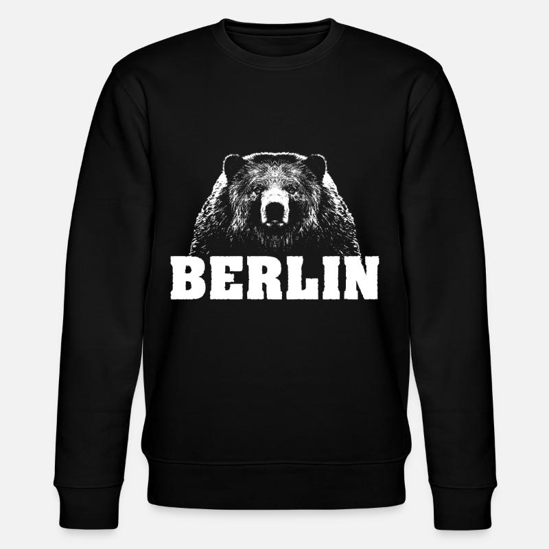 Berlin Bär - Stanley/Stella Unisex Bio-Sweatshirt CHANGER  - Schwarz